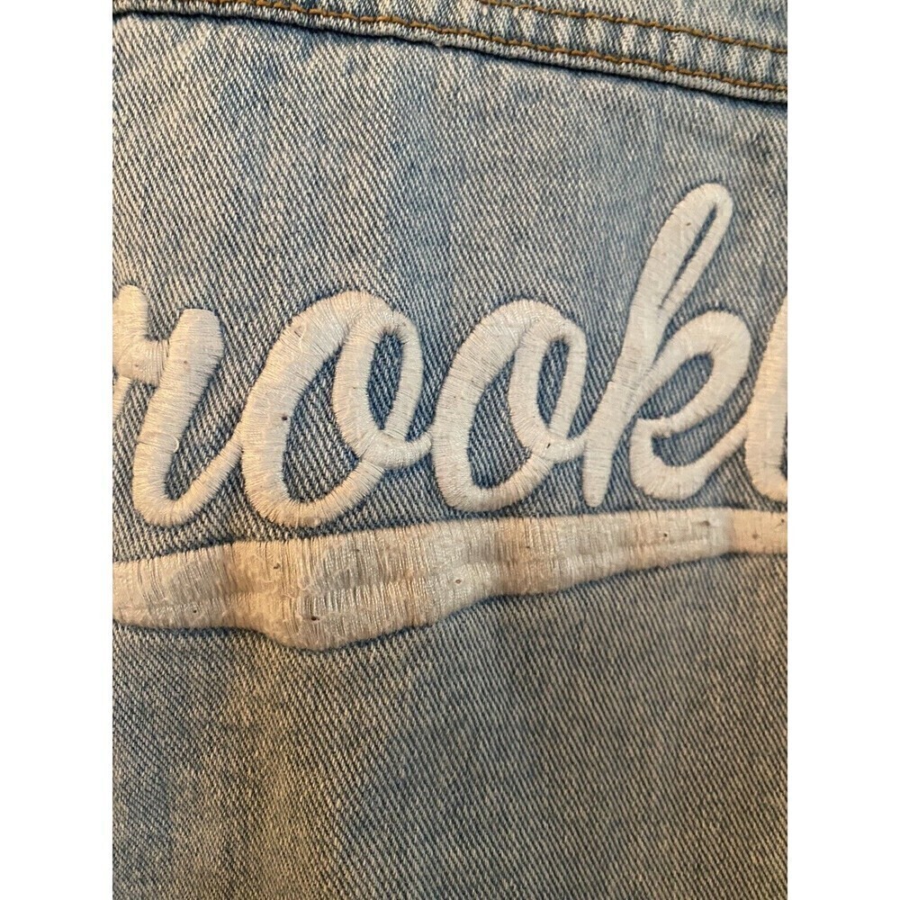 Forever21 light denim jacket with BROOKLYN embroidery. Sz. S - Picture 4 of 5